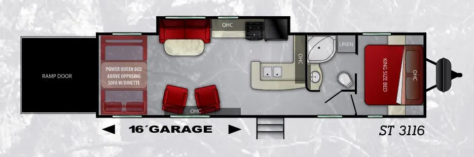 Cruiser RV Stryker ST-3116 floor plan