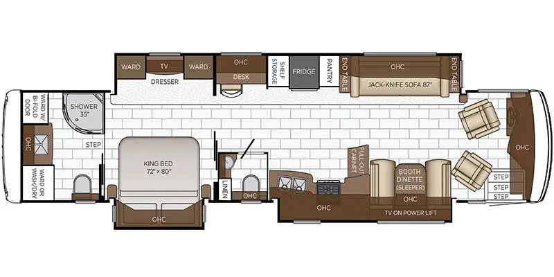 2023 Newmar Kountry Star 4068 floor plan