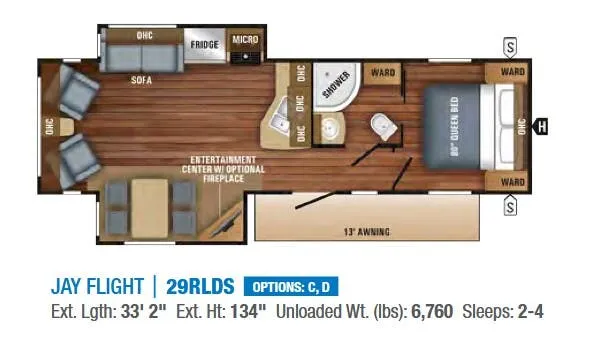 2019 Jayco Jay Flight 29RLDS - Floor plan