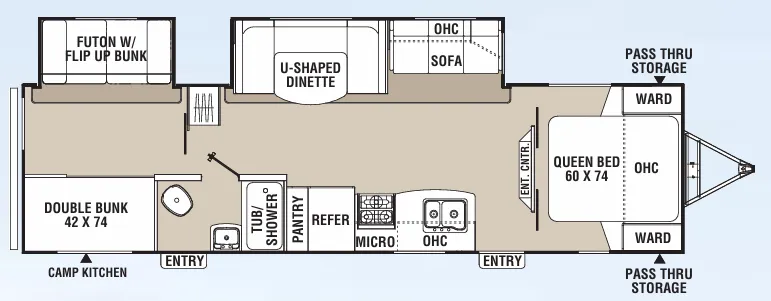 Coachmen Freedom Express Maple Leaf Edition 310 BHDS floor plan