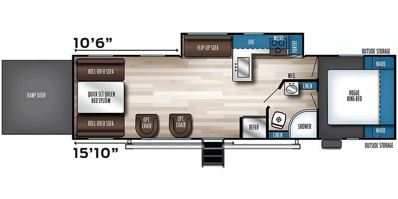 2025 Forest River Vengeance Rogue SUT 29SUT floor plan