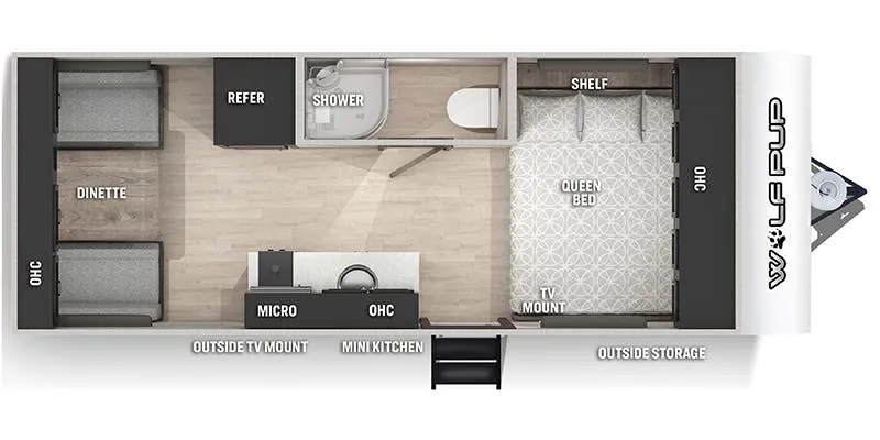 2021 Forest River Cherokee Wolf Pup 16TS - Floor plan