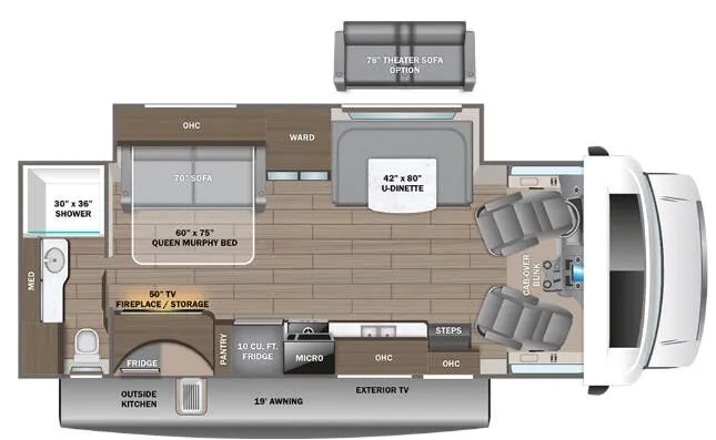 Entegra Coach Odyssey 26M floor plan