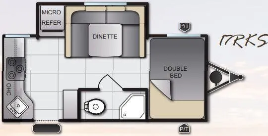 Pacific Coachworks Surf Side Mini 17RKS floor plan
