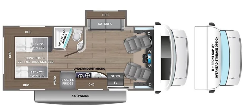 Entegra Coach Qwest 24T floor plan