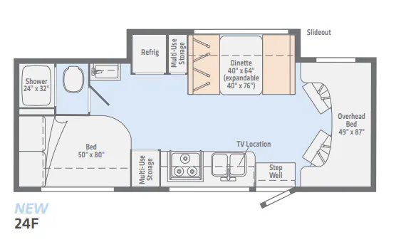 Winnebago Vita 24F floor plan