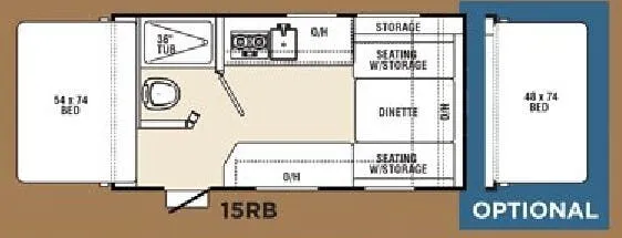 Forest River Viking 15RB floor plan