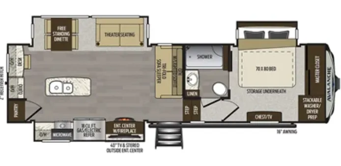 Keystone Alpine Avalanche Edition 332MK floor plan