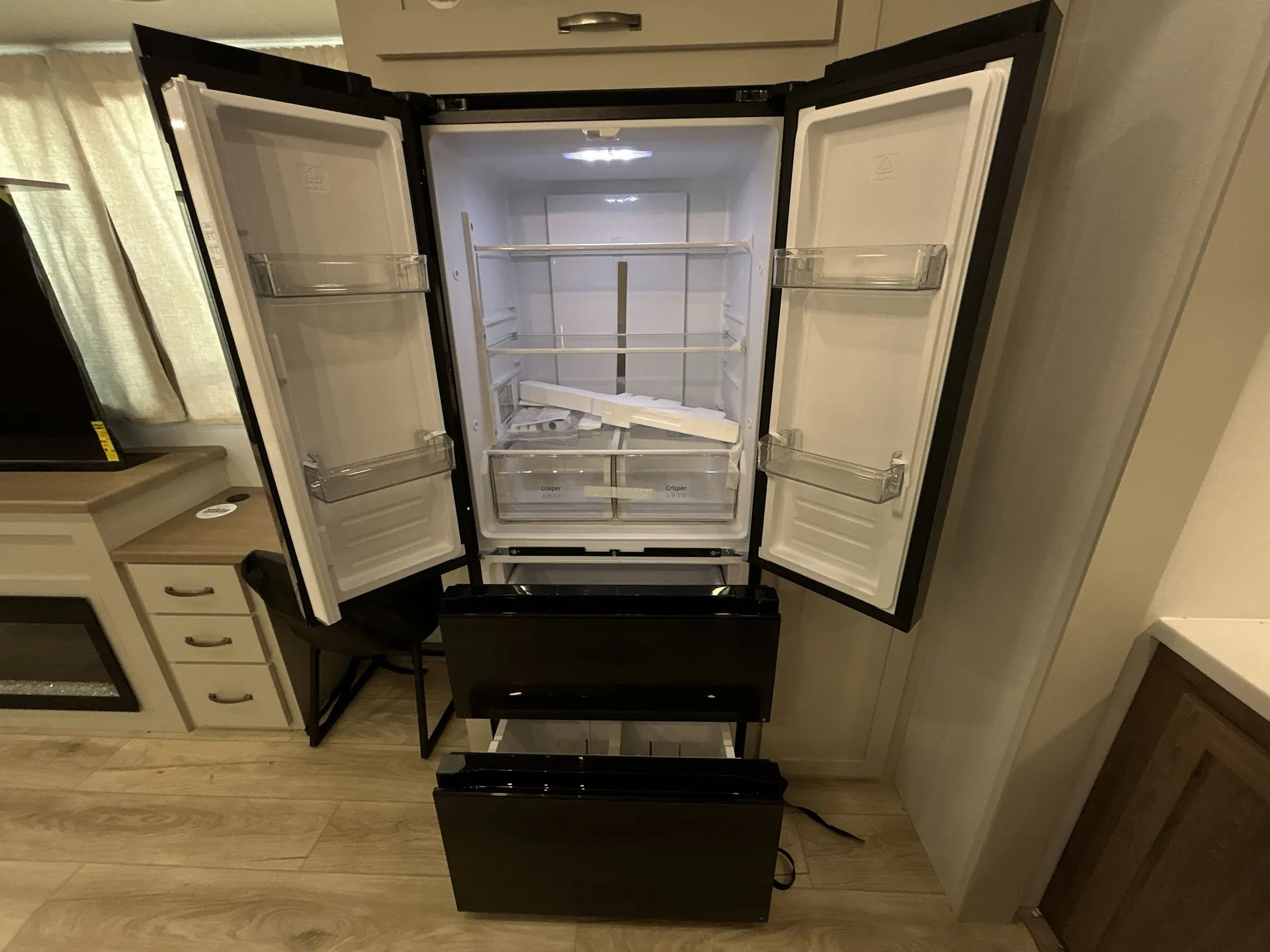 2027 Forest River Mesquite 3850HBRK — fridge open