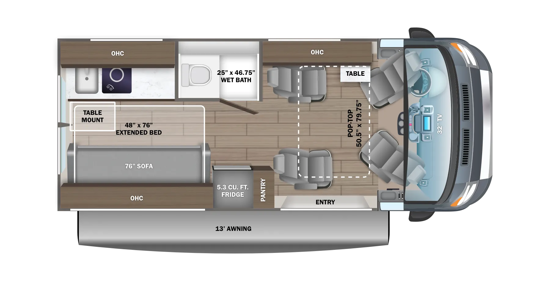 Jayco Swift 20D floor plan