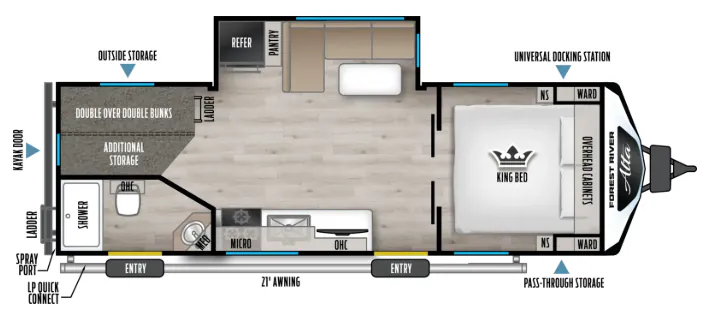 East to West Alta 2475KBH floor plan