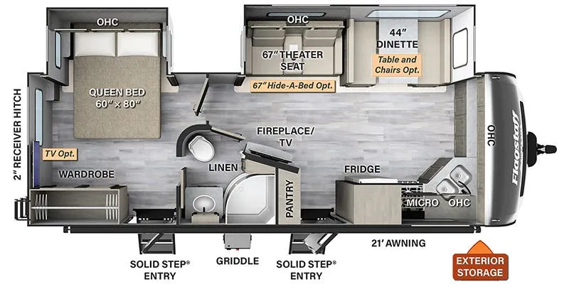 2023 Forest River Flagstaff Super Lite 26FKBS - Floor plan