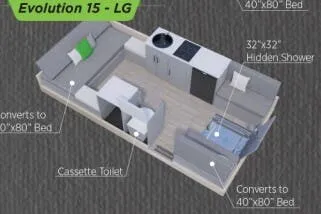 Aliner Evolution 15 - LG floor plan