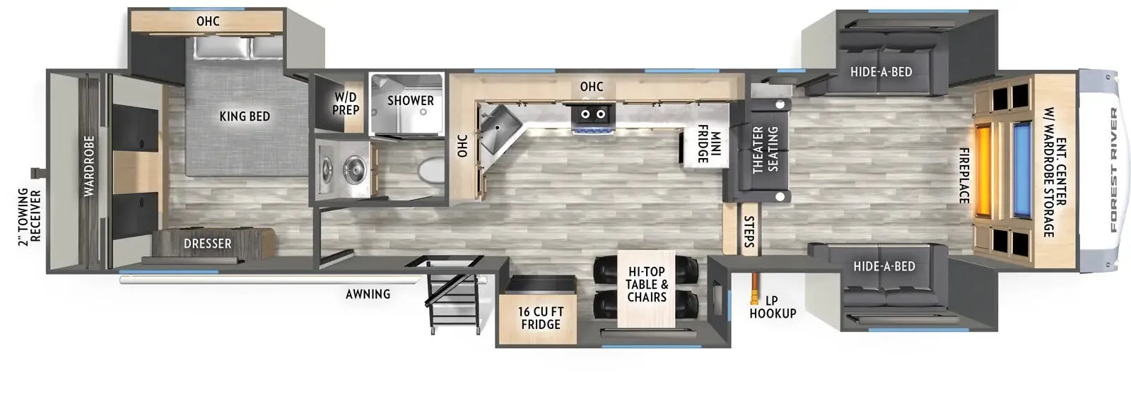 2026 Forest River Cardinal 35FL - Floor plan