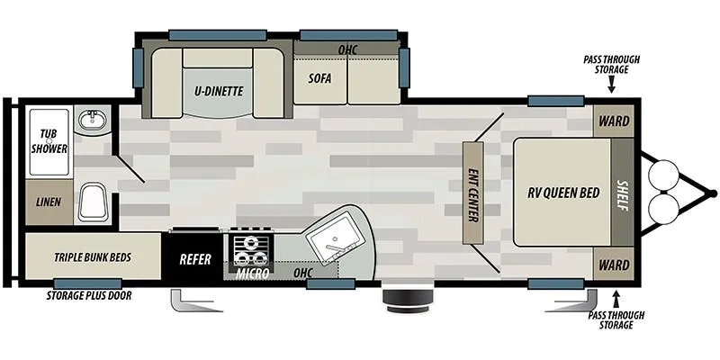 Forest River EVO T2550 floor plan