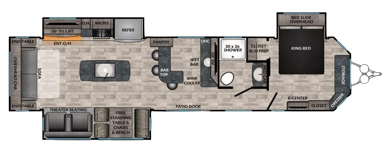 CrossRoads Hampton 374BAR floor plan
