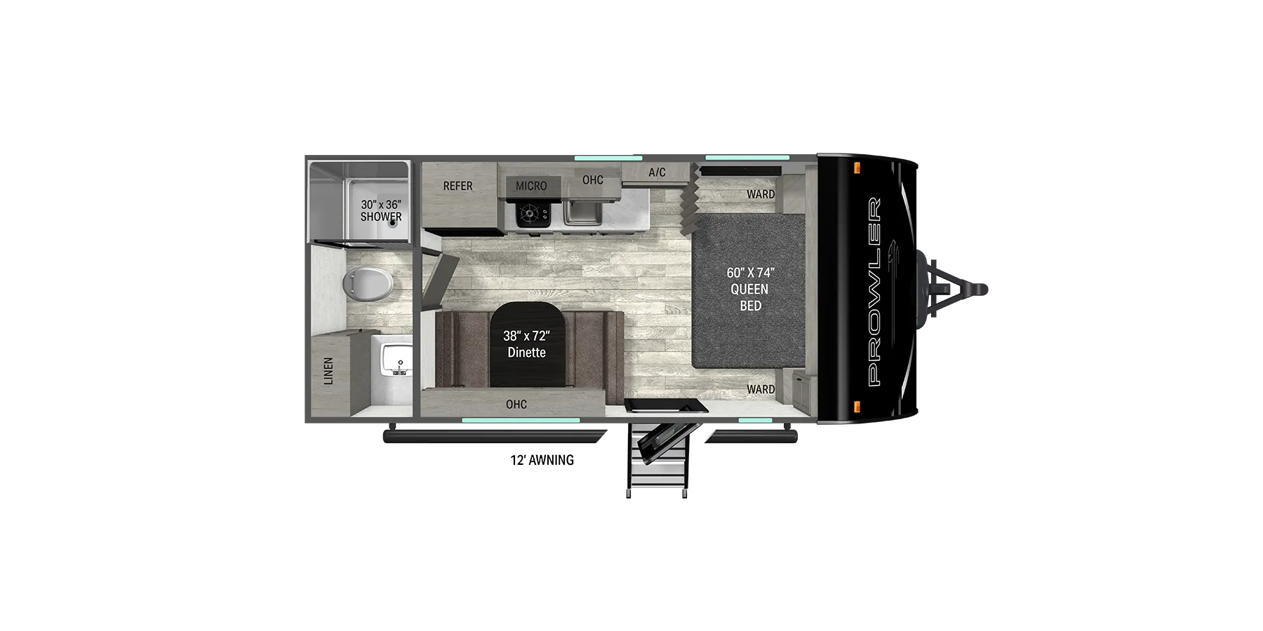 Heartland Prowler 1800QB floor plan