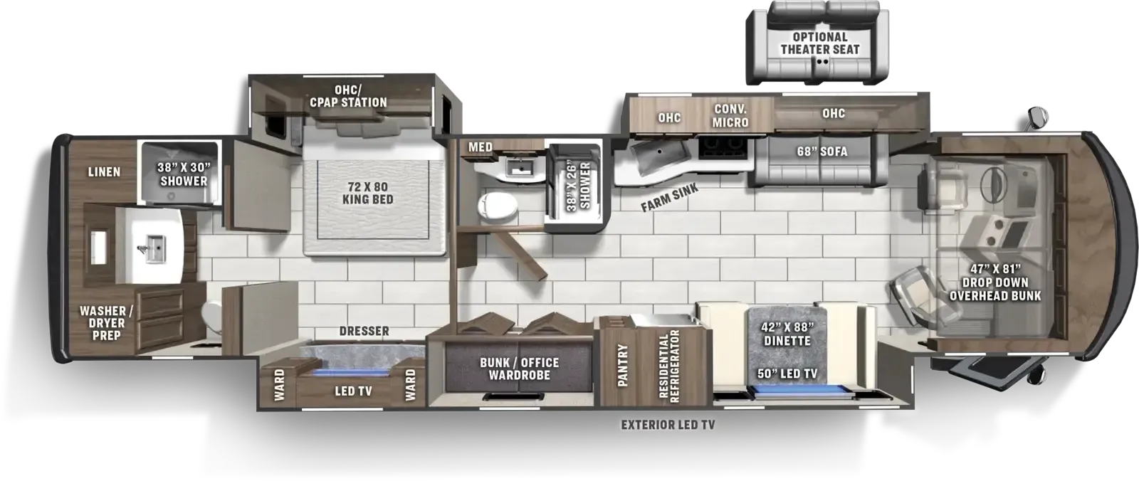 Coachmen Sportscoach RD 402TS floor plan