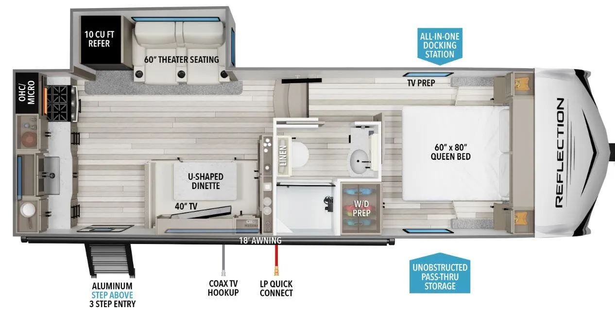Grand Design Reflection 100 Series 100 SERIES 22RK floor plan