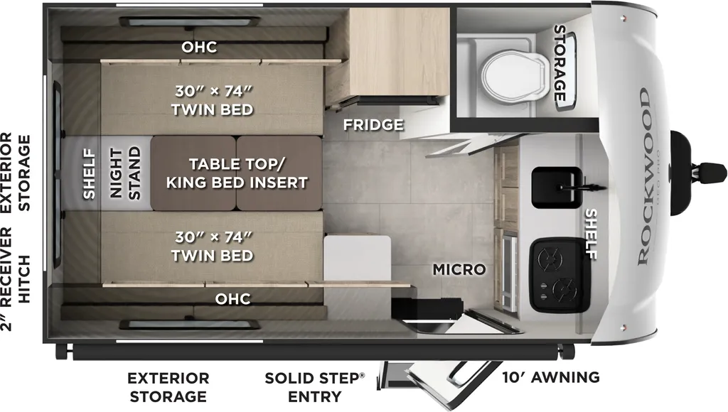 2026 Forest River Rockwood 15LE floor plan