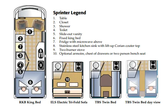 2013 Great West Vans Legend EX - Floor plan