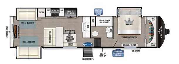 East to West Blackthorn 3300RD floor plan