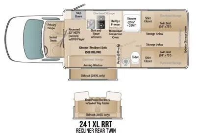 Coach House Platinum II 241 XL RRT floor plan
