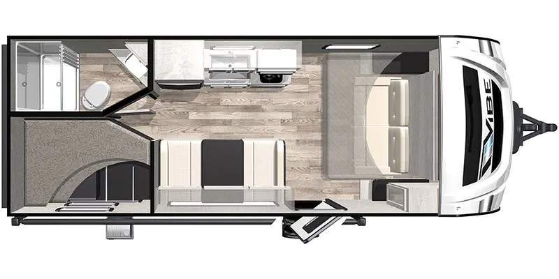 2020 Forest River Vibe 17DB floor plan