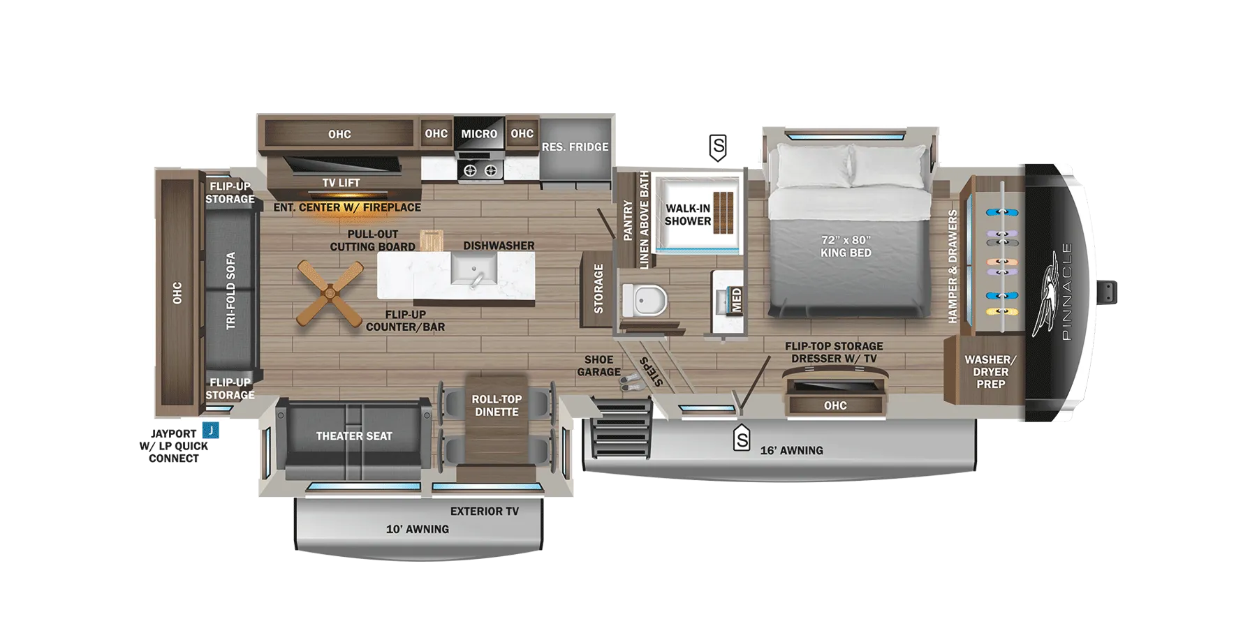 Jayco Pinnacle 32RLTS floor plan