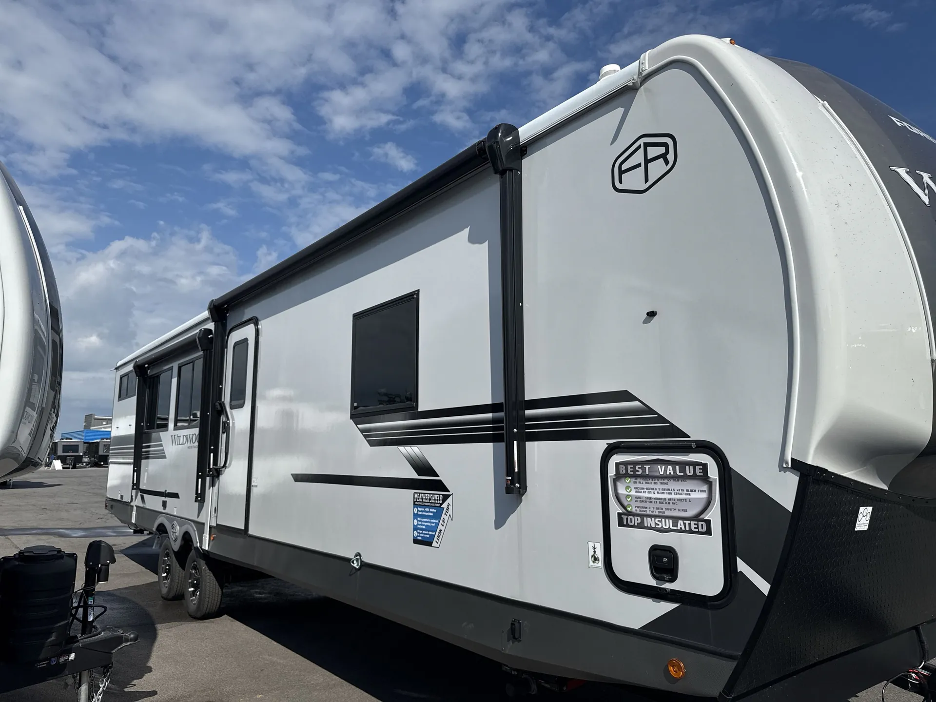 2027 Forest River Wildwood Heritage Glen 301FAM — campside