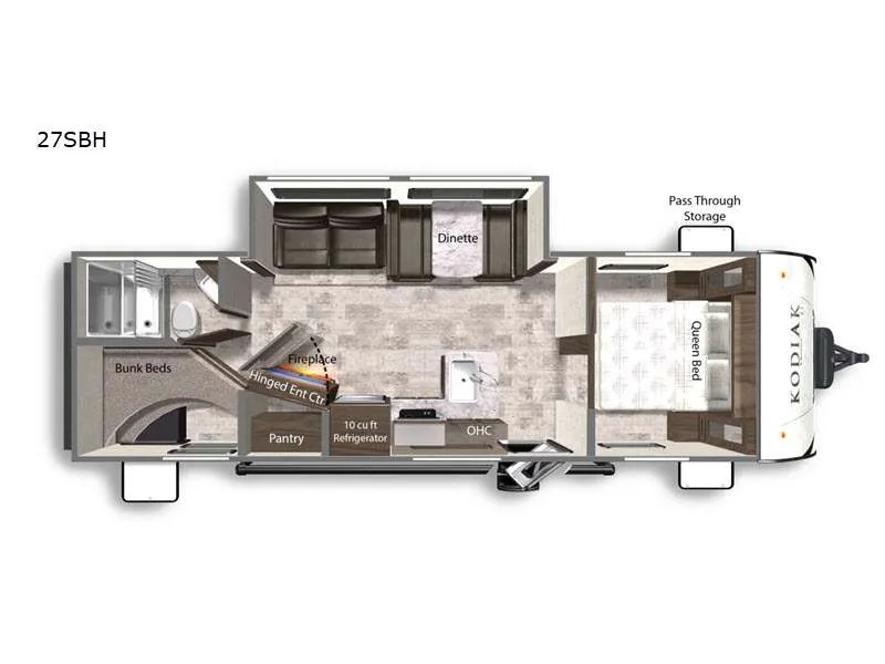 2022 Dutchmen Kodiak SE 27SBH - Floor plan
