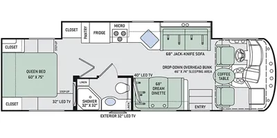 2018 Thor Motor Coach A.C.E 30.4 floor plan