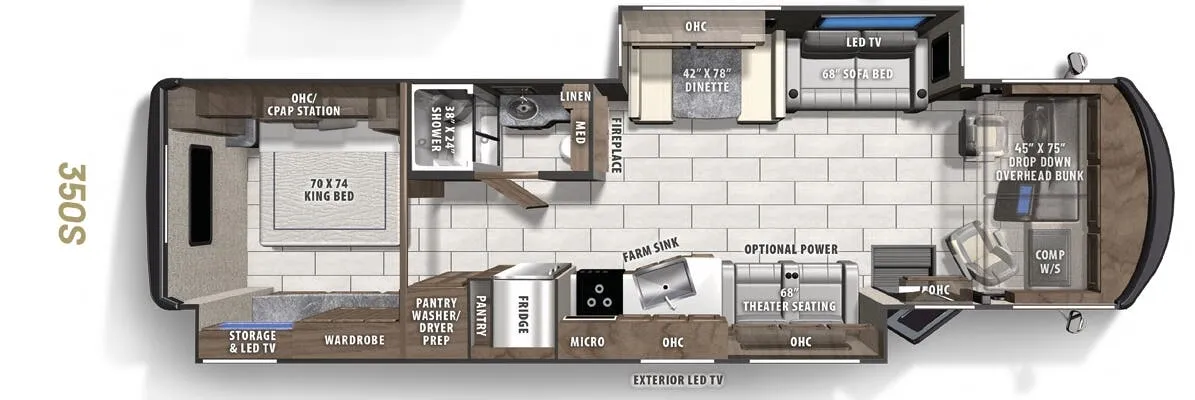 Coachmen Mirada 35OS floor plan
