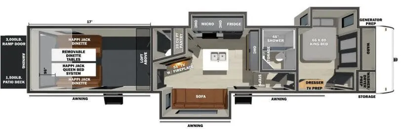 Forest River Shockwave 4017GX floor plan