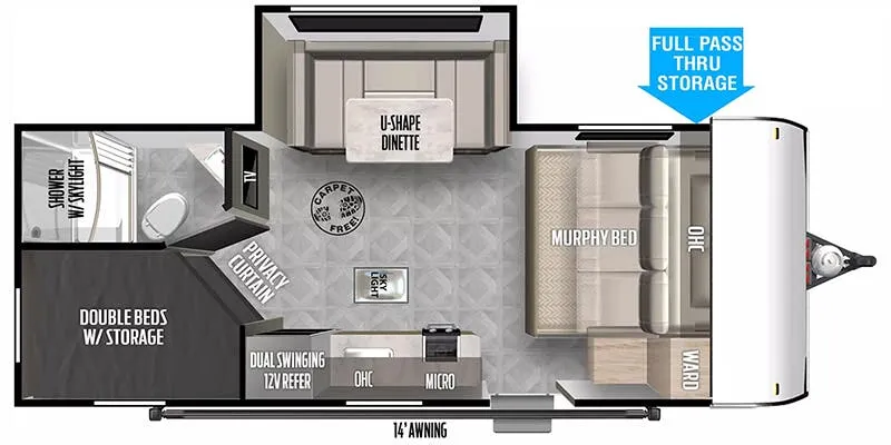 Forest River Wildwood FSX Northwest 178BHSK floor plan
