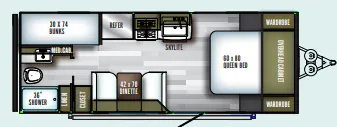 Palomino Solaire 211 BH floor plan