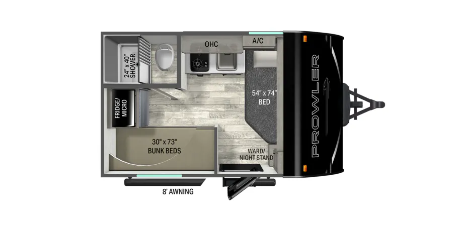 Heartland Prowler Lynx 1300BH floor plan