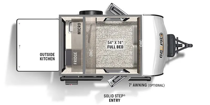 Forest River Rockwood Geo Pro G12RK floor plan