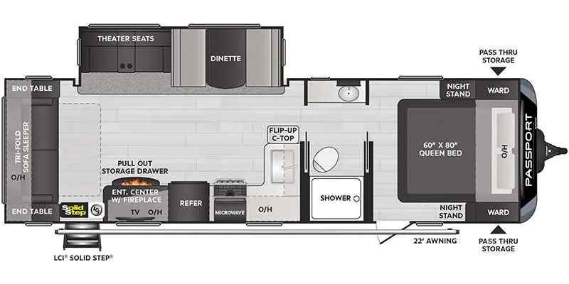 Keystone Passport Grand Touring 2700RL GT floor plan