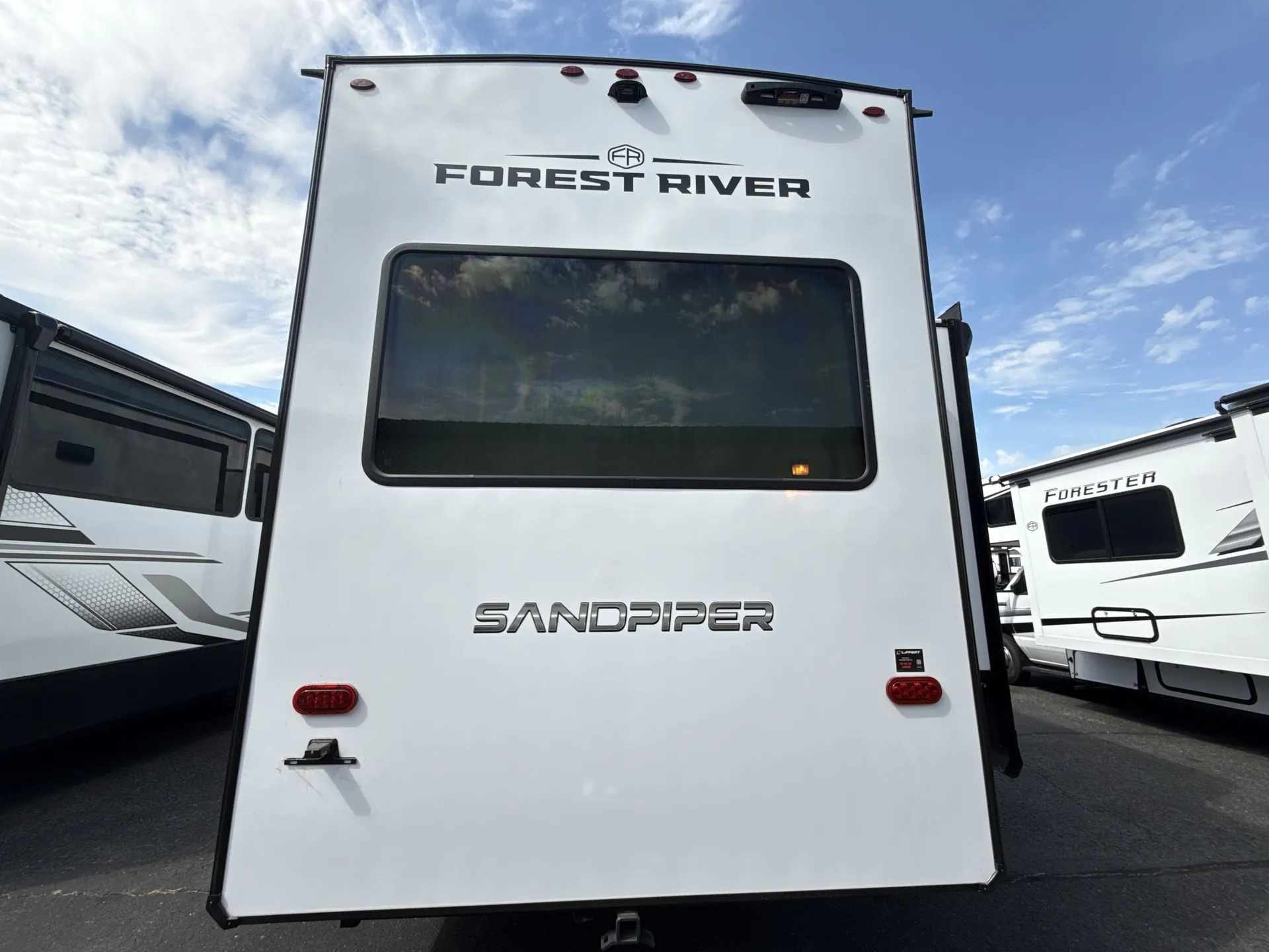 2026 Forest River Sandpiper 4003MB — backside