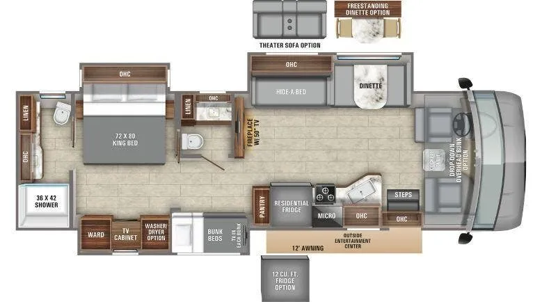 Entegra Coach Emblem 36T floor plan
