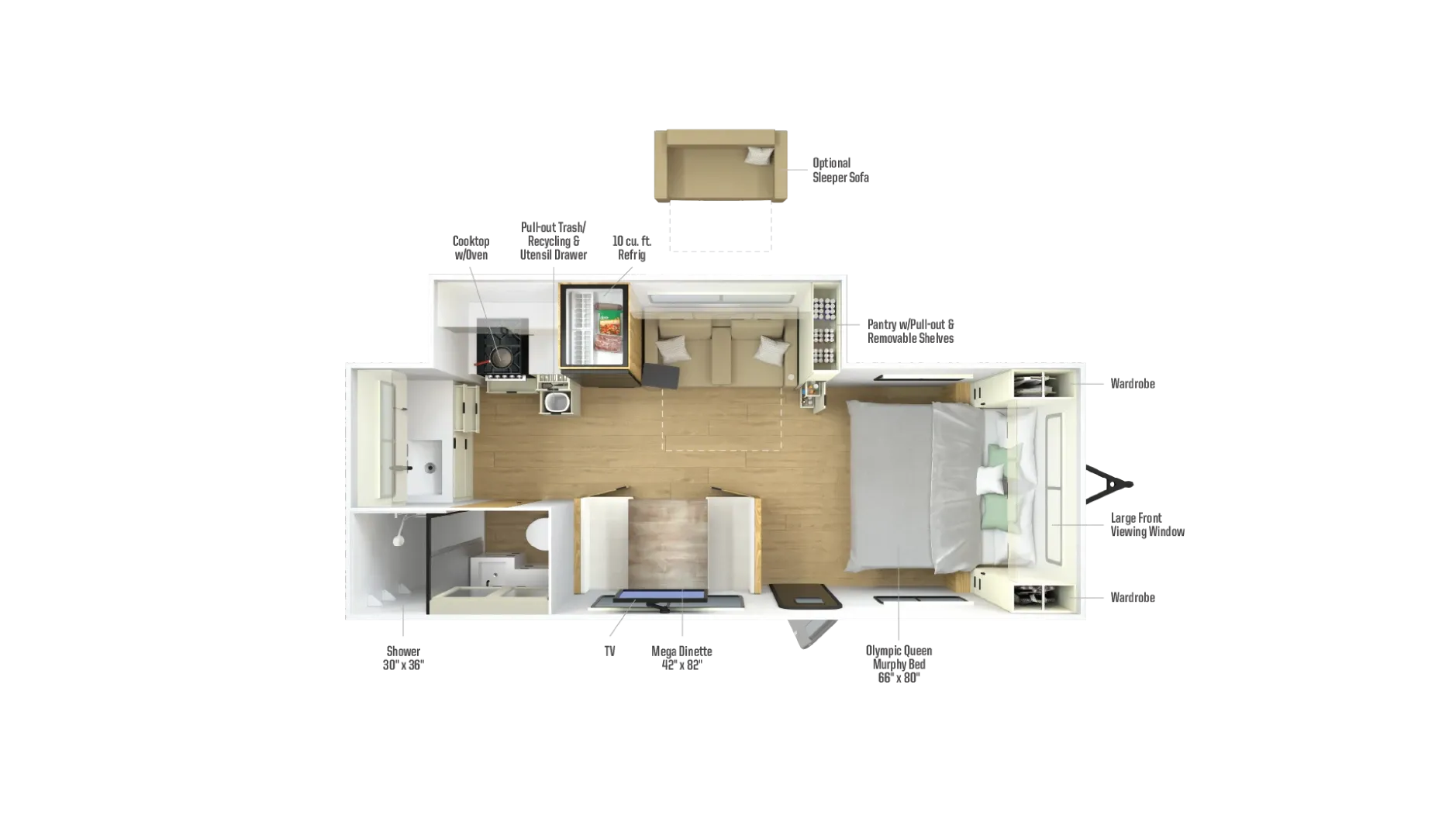 2026 Winnebago Thrive 22MLS - Floor plan