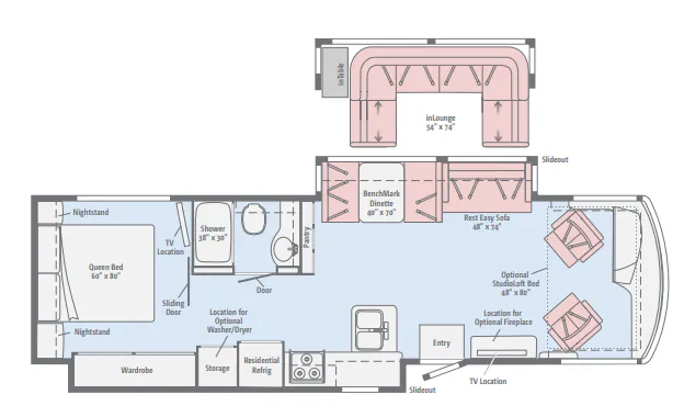 Winnebago Forza 34T floor plan