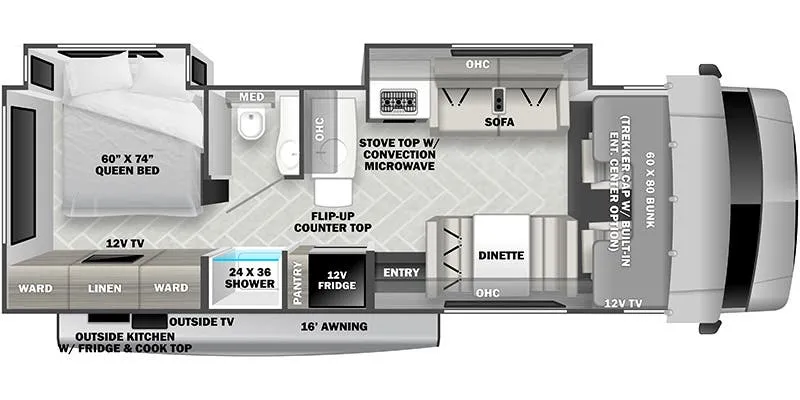 Forest River Sunseeker 2860DS floor plan