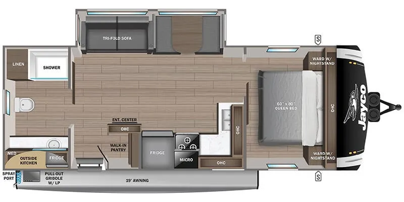2026 Jayco Jay Feather 25RB - Floor plan