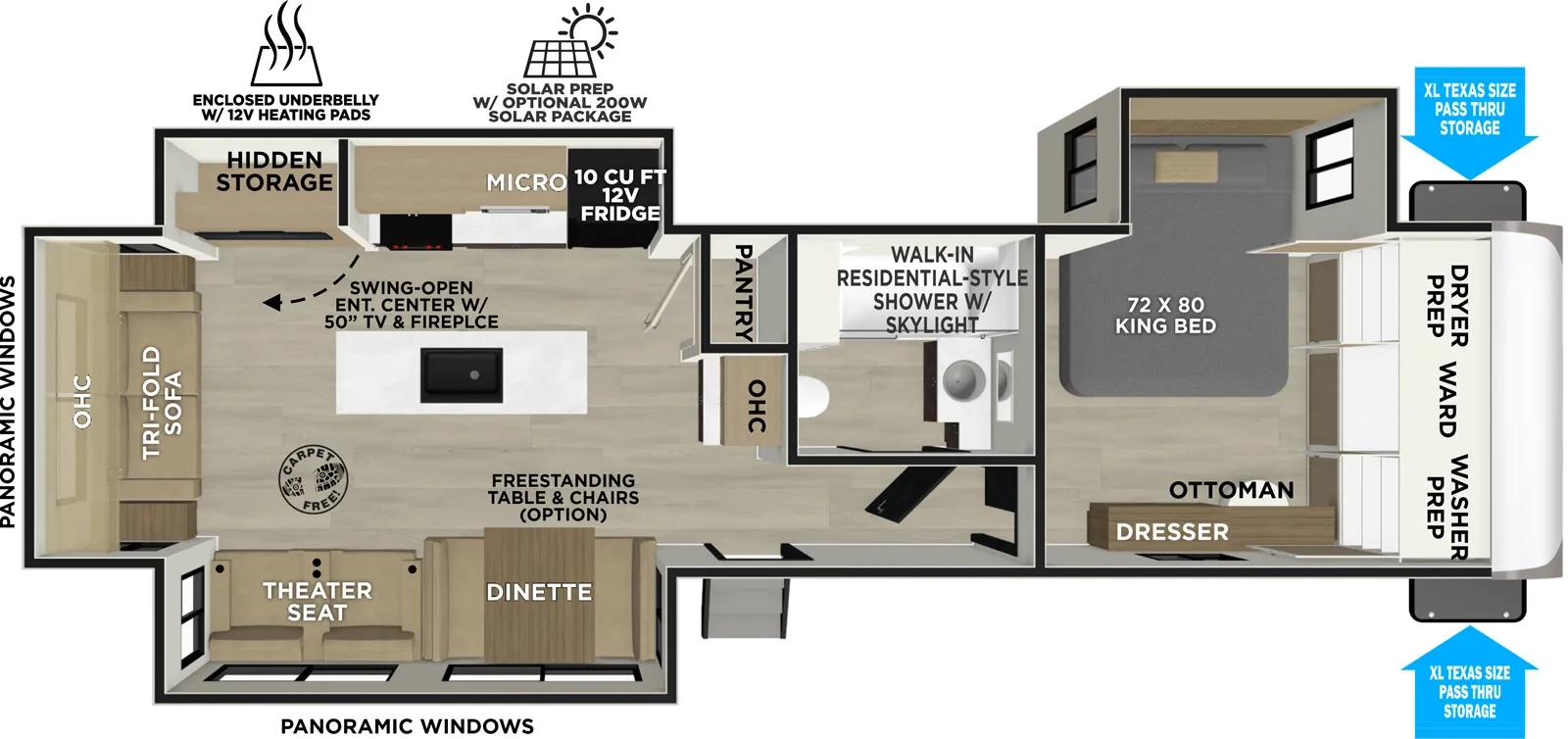 2023 Forest River Salem Hemisphere 308RL - Floor plan
