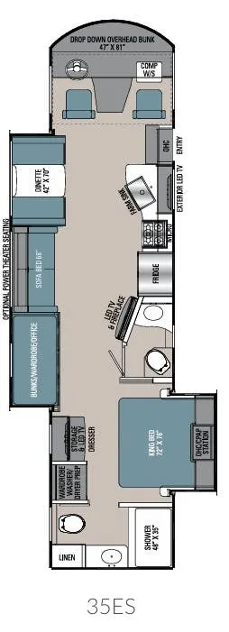 Coachmen Mirada 35ES floor plan
