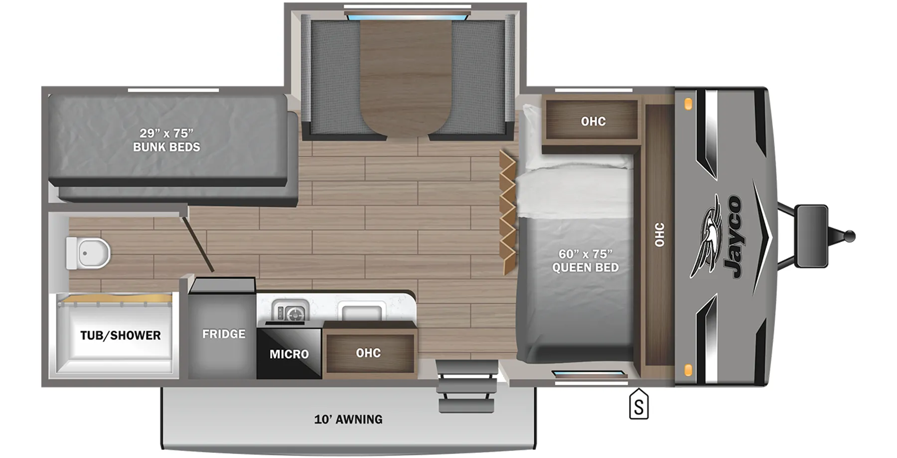2023 Jayco Jay Flight SLX 184BS - Floor plan
