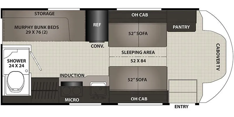 Coachmen Cross Trail Transit 20BH floor plan