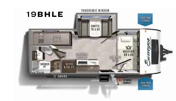 Forest River Surveyor Legend 19BHLE floor plan